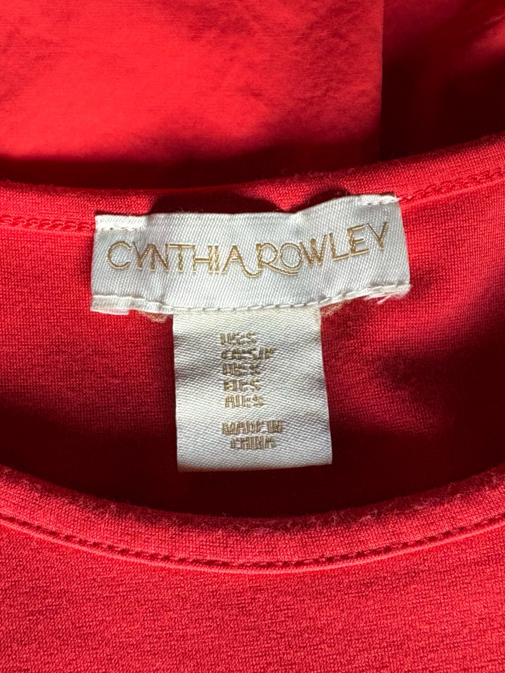 Cynthia Rowley Dress- Coral-Red- Size Small - Picture 5 of 7